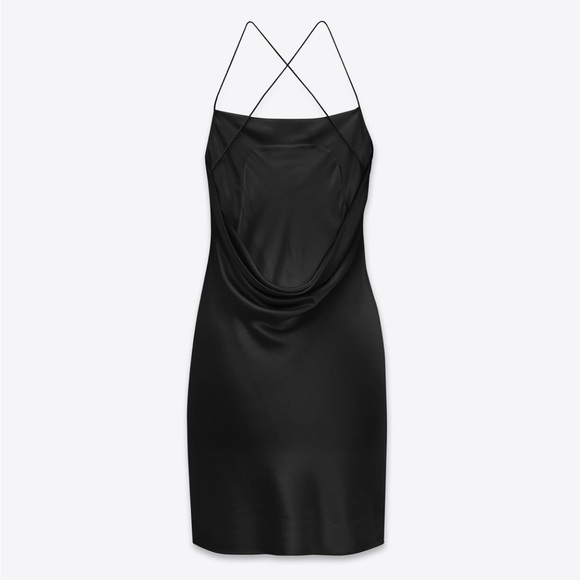 YSL COWL BACK DRESS IN SILK SATIN - Picture 2 of 8